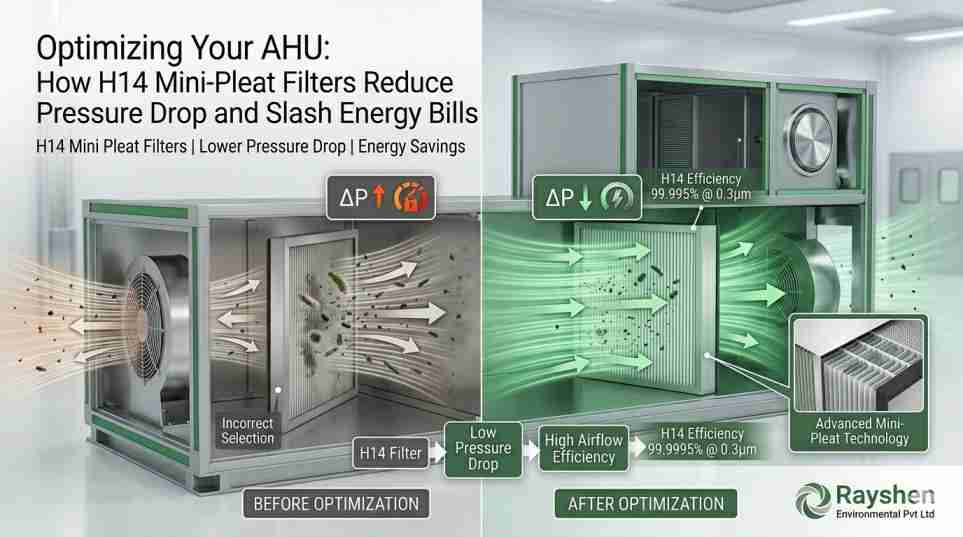 Optimizing Your AHU: How H14 Mini-Pleat Filters Reduce Pressure Drop and Slash Energy Bills
